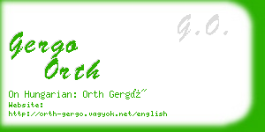 gergo orth business card